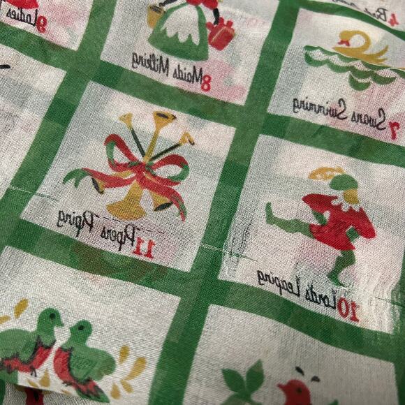 Liz Claiborne Vintage 12 days of Christmas Scarf 25x60 Made in Italy - Picture 5 of 8